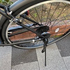🔶新車🔶　通勤通学に✨　シティークロス　27インチ　SHIMANO/外装6段変速　LEDオートライト　マットブラック　ワイドバスケット　166㎝～　点検調整永久無料✨　西宮市　自転車　シティーサイクルの画像