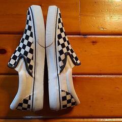 【一回のみ着用】vans スリッポン 27.5cm チェッカー柄の画像