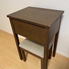 無印　MUJI　コンパクトドレッサー　スツール付　化粧台　販売終...