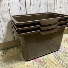 ニトリ　収納ケースブラウン　3個メダカで使用