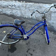 アサヒサイクル AGENDA 27インチ 自転車 変速無し ブルー 荷台付き