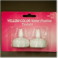 フローティング LED ティーライトのシングルカラー ２個セットの画像