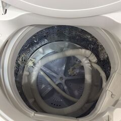 （4/10受渡済）JT8524【SHARP/シャープ 5.5㎏洗濯機】美品 2021年製 ES-GE5E 家電 洗濯 簡易乾燥付