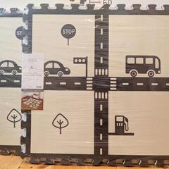 新品 ニトリ 大判ジョイントマット プレイマット 道路 8枚セット ナチュラルの画像