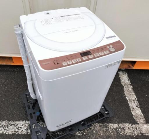 ■取引決定済■特価■2020年製■シャープ 7kg 全自動洗濯機 ES-T712-T ブラウン系 乾燥風乾燥【風呂吸水ポンプ未使用】