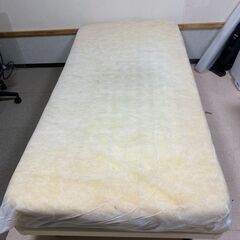 【決まりました】シングルベット　無印　高密度ポケットコイル脚付き...