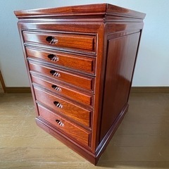 【家具】木製 6段 サイドテーブル アンティーク 
