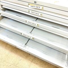 UCHIDA 図面ロッカー 5段 スチール オフィス家具/8Jの画像