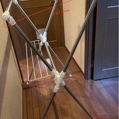 室内物干し　ステンレス 折りたたみ 洗濯物干し X型 の画像