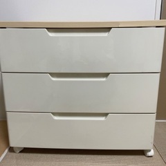 3段　収納　チェスト　キャスター付き