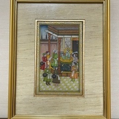 ミニアチュール インド細密画 肉筆石版画 現地購入品 50000...