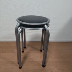 不二貿易 パイプ丸椅子二脚セット