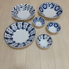 美濃焼 ブルーガーデン カレー皿・ボウルセット新品