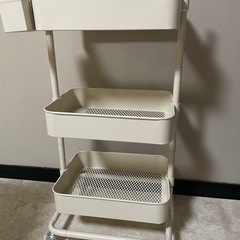 【美品】ニトリ キャスター付 スチールワゴン