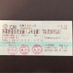 青春18切符　２回分