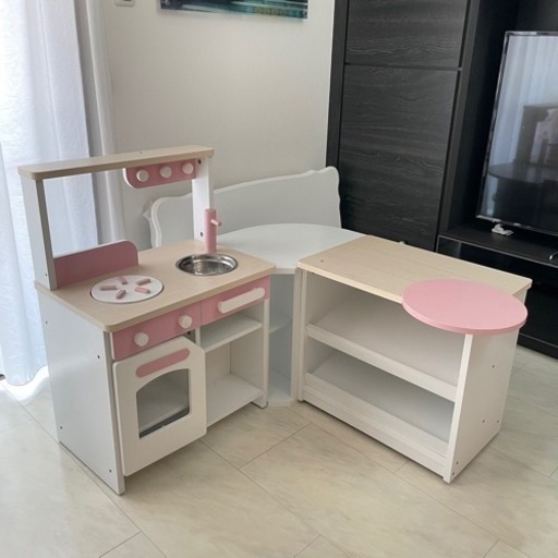 大阪市内に引取可能な方限定！ 木製キッチン カウンター おままごとセット クック＆ストア コア cook & store Core plus