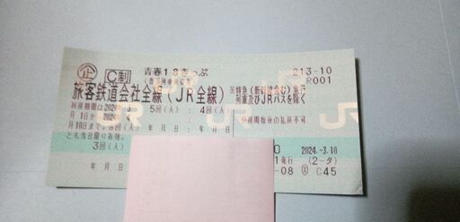 青春18キップ3回分