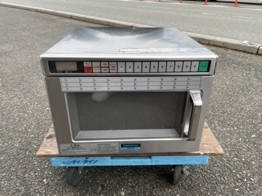 ■中古品 ホシザキ業務用電子レンジ HMN-18B形 2017年 単相200V 422ｘ476ｘ337ｍｍ 動作問題なし■