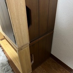 ユニットボックス、カラーボックス、木目調の画像