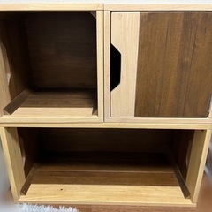 ユニットボックス、カラーボックス、木目調の画像