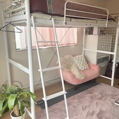ロフトベッド　ホワイト　西宮市
