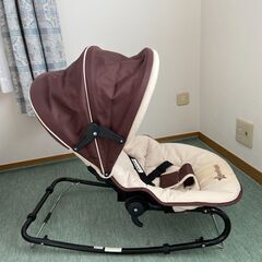 ★少し値下げします★　事前のベビー用品の準備を安価に！西松屋スマートエンジェル　ベビーチェアー　リクライニング、ゆりかごの画像