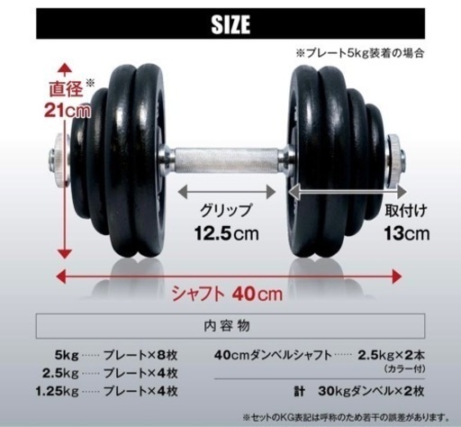 スポーツ フィットネス、トレーニング　アイアン ダンベル60KGセット