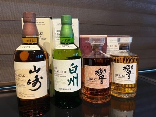 決まりました超希少ウイスキー　☆サントリーウイスキー　山崎、白州、響、響BC 4本セット☆