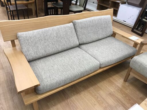 ★ジモティ割あり★ ニトリ 2.5人掛けソファ ナチュラル H68×W186×D77 クリーニング済み KJ4727