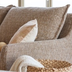 relaxform ソファ サボン 2人掛け ベージュ ファブリック ビーカンパニー ラブソファの画像