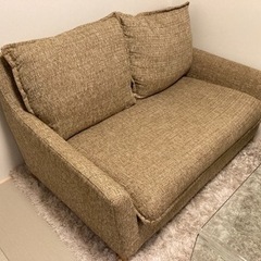 relaxform ソファ サボン 2人掛け ベージュ ファブリック ビーカンパニー ラブソファの画像