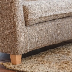 relaxform ソファ サボン 2人掛け ベージュ ファブリック ビーカンパニー ラブソファの画像