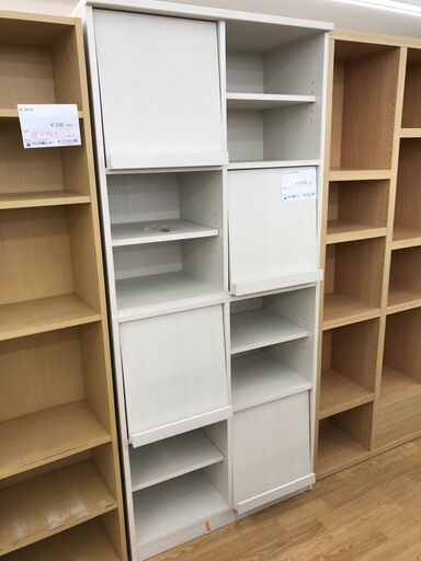 ★ジモティ割あり★ ニトリ フラップ扉本棚 アイボリー H180×W80×D38 クリーニング済み KJ4730