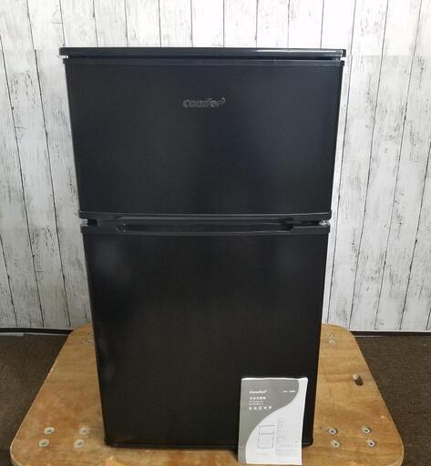 【極上品】2022年製品❗COMFEE' 冷蔵庫 90L 2ドア 右開き ブラック RCT90BL(E) 耐熱天板