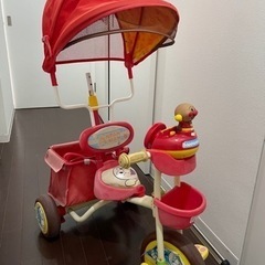 【ジャンク】 アンパンマン 乗り物の 三輪車 としては使えますが...