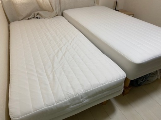 無印　足つき　マットレス　ベット　シングル　2台