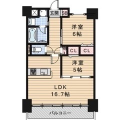 No428 🌟大阪市浪速区日本橋 広々としたリビング 2LDK🌟...
