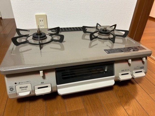 【決まりました】美品 リンナイ ガステーブル ガスコンロ【プロパンガスLP用】 パールブラウンベージュRinnai 右ハイカロリーバーナー KG67PBRR-LP