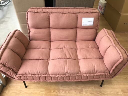 ★ジモティ割あり★ Francfranc ソファベッド ピンク  クリーニング済み KJ4741