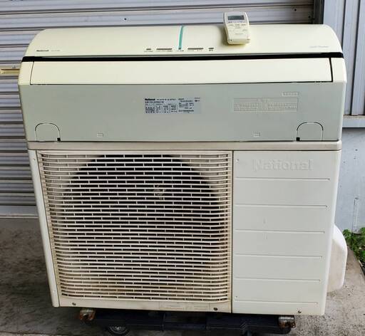 【終】ナショナル/National/ルームエアコン/室外機/リモコン付き/CS-22RBZ-W/CU-22RBZ/7～9畳用/2003年/冷暖房