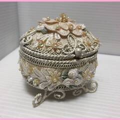 ▼【アンティーク風　小物入れ　ジュエリーボックス　イヤリング　展...