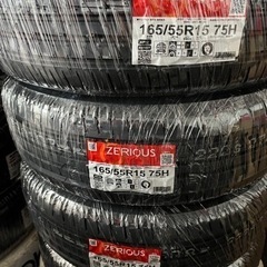 24年製！パンク保証付き！日本製！165/55R15 apollostationオリジナルPBタイヤZERIOUS4本 消費税、作業代、廃タイヤ代全て込み42900円！