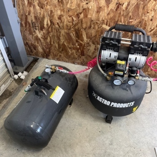 【掲載3/30まで】30リッターコンプレッサー➕サブタンク38リッター➕20mエアホース付き