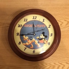 ミッキー＆プルート 掛け時計