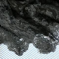 黒 レース ストール風