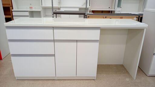 ★ジモティ割あり★ 株式会社共和産業 キッチンカウンター 白 H81.5×D49×W60 クリーニング済み TJ4986