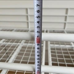 シングル　ハシゴ付き  ミドル パイプロフトベッド　白の画像