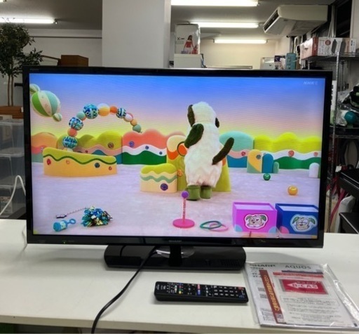 O2403-791 SHARP 液晶テレビ AQUOS 2T-C32AE1 2019年製 リモコン取説付き キズ汚れ有り