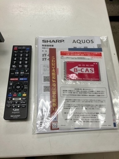 O2403-791 SHARP 液晶テレビ AQUOS 2T-C32AE1 2019年製 リモコン取説付き キズ汚れ有り