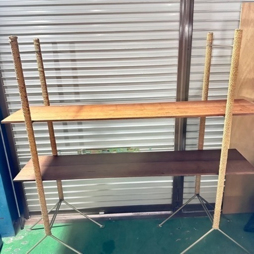 高級家具⭐︎紫檀とアイアンのオープンシェルフ　飾り棚　ディスプレイ棚